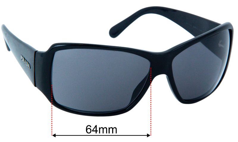 Prada SPR09G 64mm Replacement Lenses by Sunglass Fix™